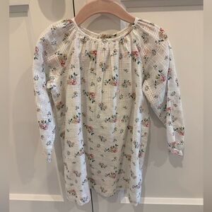 Bonton Kids Dress - white with Floral Print